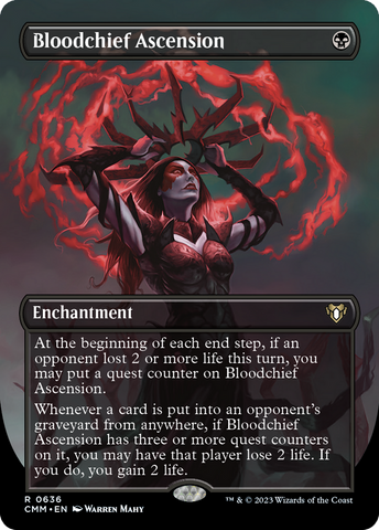 {R} Bloodchief Ascension (Borderless Alternate Art) [Commander Masters][CMM 636]
