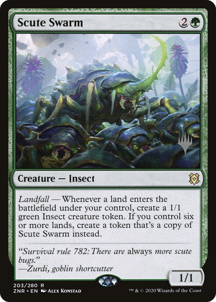 {R} Scute Swarm (Promo Pack) [Zendikar Rising Promos][PP ZNR 203]