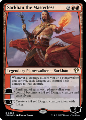 {R} Sarkhan the Masterless [Commander Masters][CMM 880]