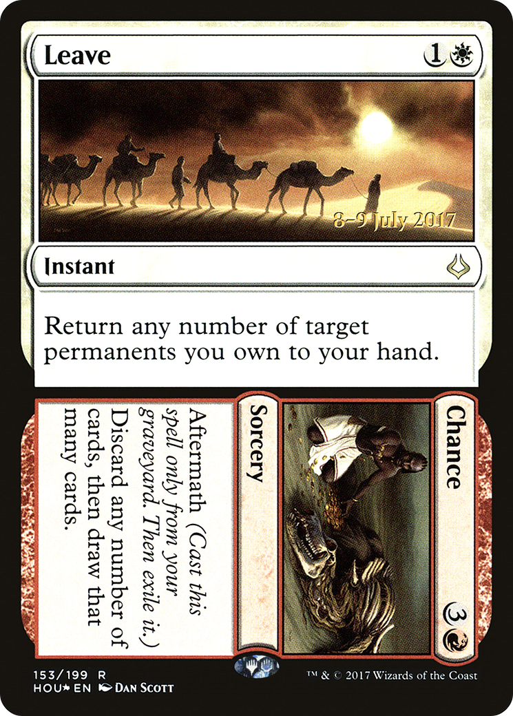 {R} Leave // Chance [Hour of Devastation Prerelease Promos][PR HOU 153] - Misty Mountain Games
