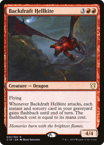 {R} Backdraft Hellkite [Commander 2019][C19 023]