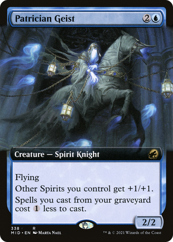 {R} Patrician Geist (Extended Art) [Innistrad: Midnight Hunt][MID 338]