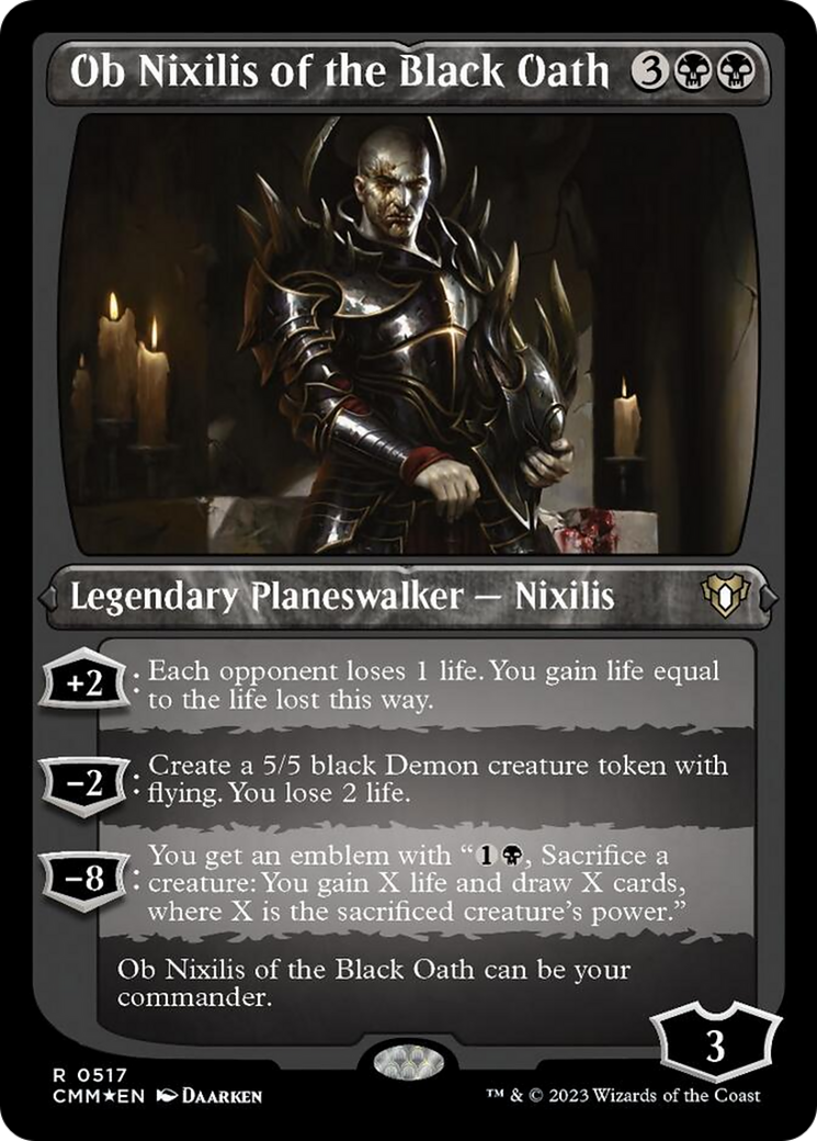 {R} Ob Nixilis of the Black Oath (Foil Etched) [Commander Masters][CMM 517]