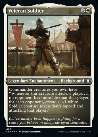 {C} Veteran Soldier (Foil Etched) [Commander Legends: Battle for Baldur's Gate][CLB 480]