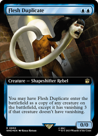 {R} Flesh Duplicate (Extended Art) (Surge Foil) [Doctor Who][WHO 950]