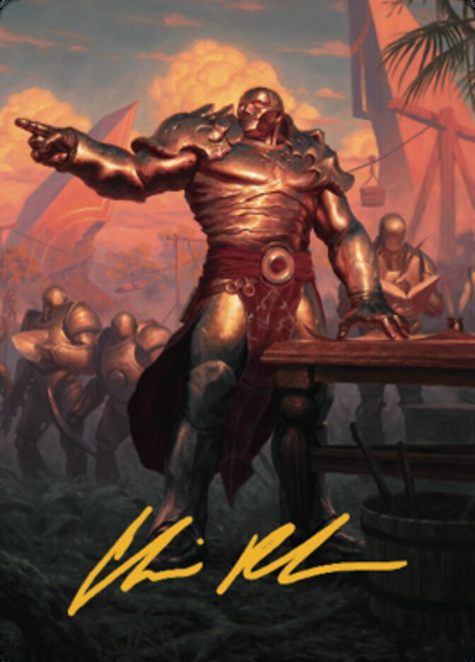 {A} Karn, Living Legacy Art Card 1 (Gold-Stamped Signature) [Dominaria United Art Series][GS ADMU 001]