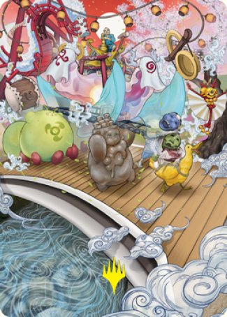 {A} March of Otherworldly Light Art Card (Gold-Stamped Signature) [Kamigawa: Neon Dynasty Art Series][GS ANEO 048]