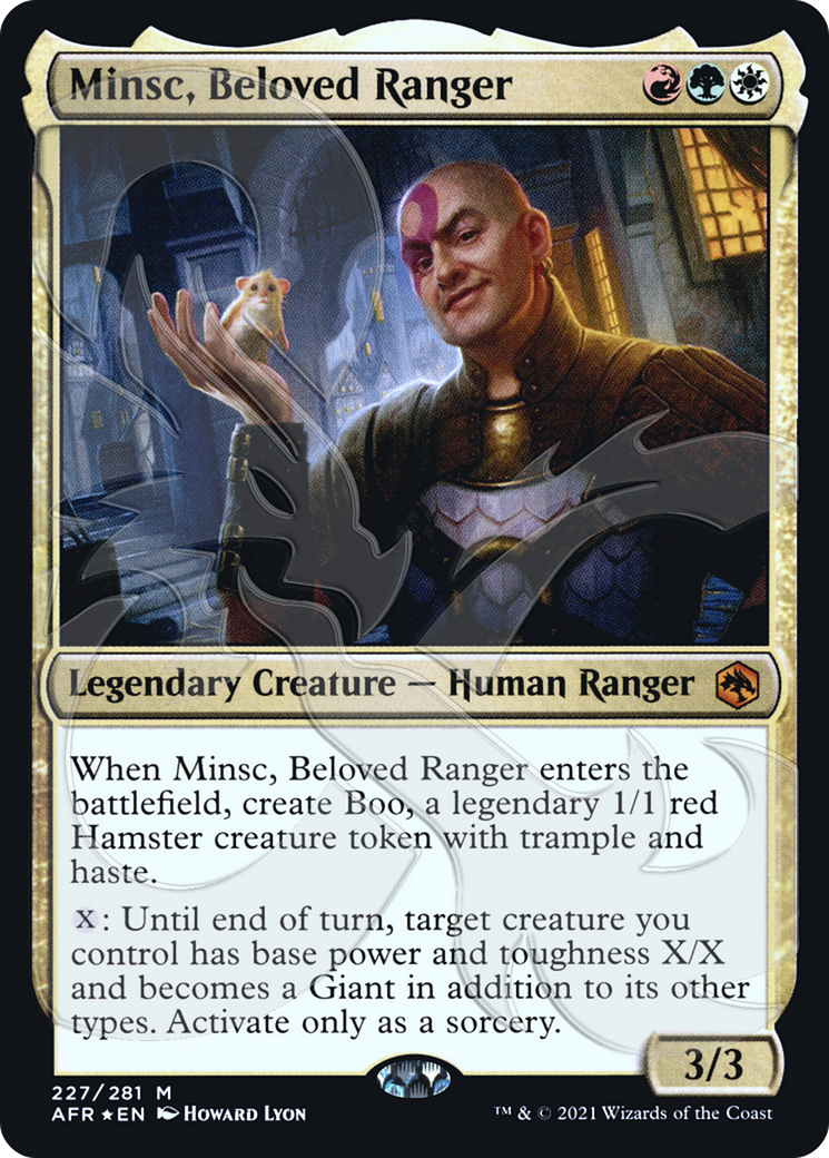{R} Minsc, Beloved Ranger (Ampersand Promo) [Dungeons & Dragons: Adventures in the Forgotten Realms Promos][AMP AFR 227]