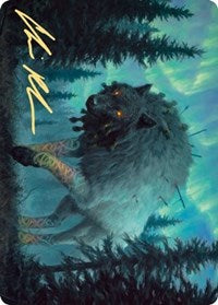 {A} Sarulf, Realm Eater Art Card (Gold-Stamped Signature) [Kaldheim Art Series][GS AKHM 065]