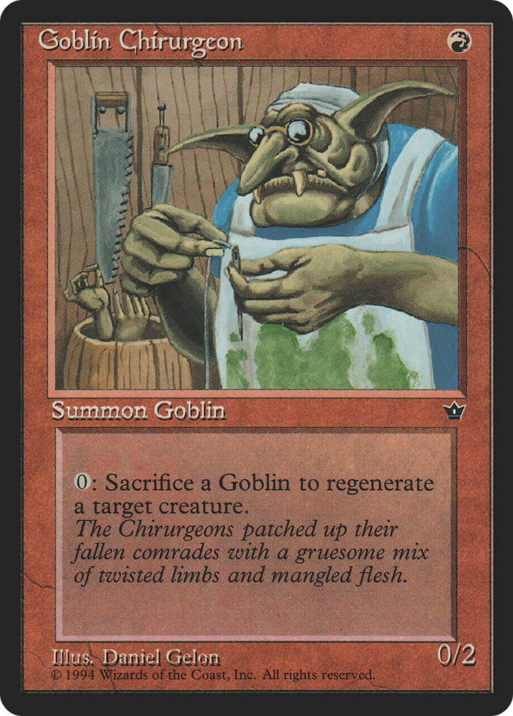 {C} Goblin Chirurgeon (Daniel Gelon) [Fallen Empires][FEM 54A]