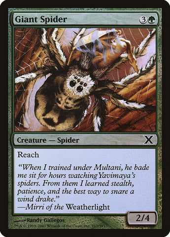 {C} Giant Spider (Premium Foil) [Tenth Edition][FP 10E 267]