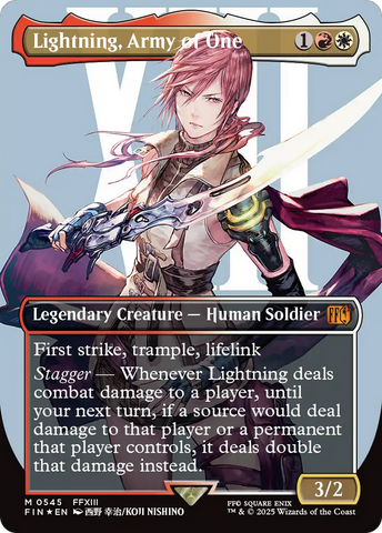 {@R} Lightning, Army of One (Borderless) (Surge Foil) [FINAL FANTASY][FIN 545]