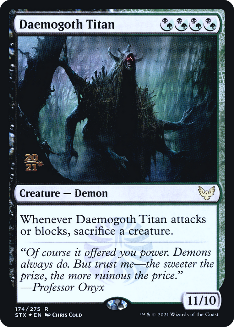 {R} Daemogoth Titan [Strixhaven: School of Mages Prerelease Promos][PR STX 174]