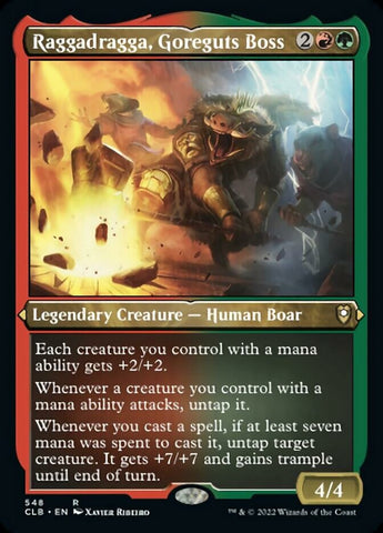 {R} Raggadragga, Goreguts Boss (Foil Etched) [Commander Legends: Battle for Baldur's Gate][CLB 548]