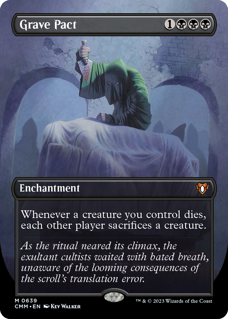{R} Grave Pact (Borderless Alternate Art) [Commander Masters][CMM 639]