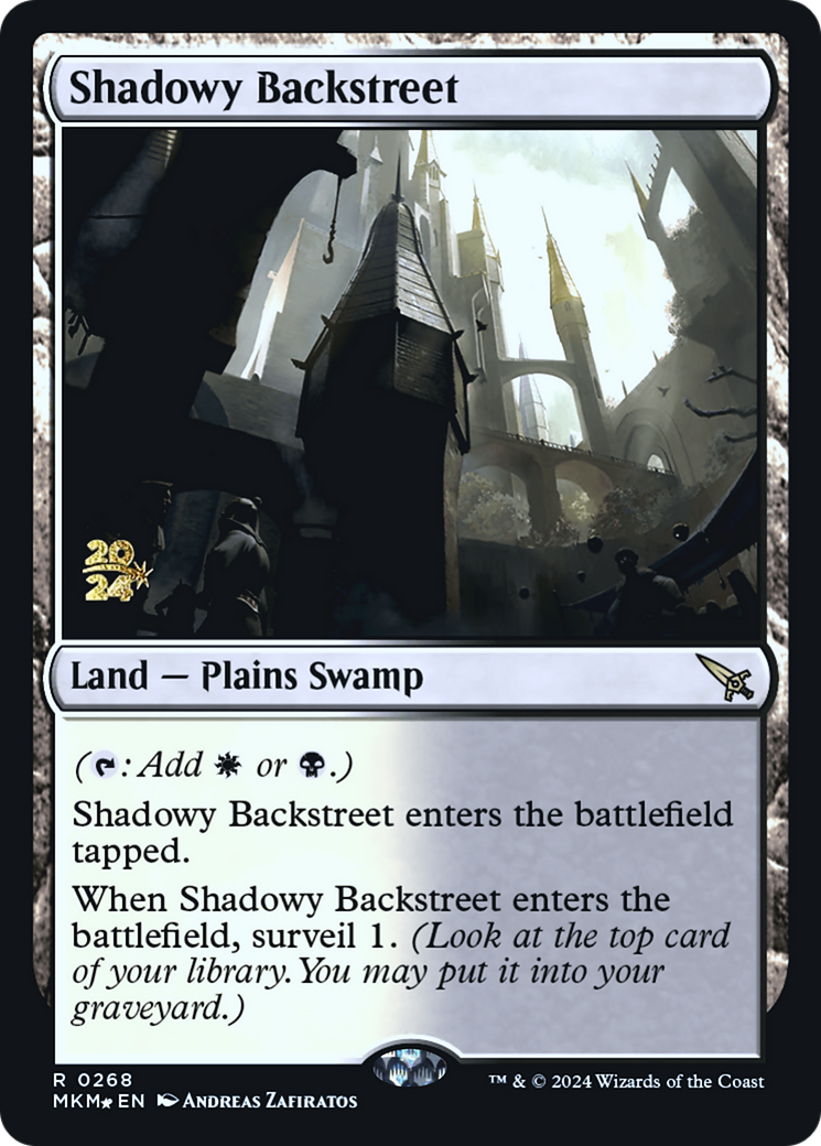 {R} Shadowy Backstreet [Murders at Karlov Manor Prerelease Promos][PR MKM 268]