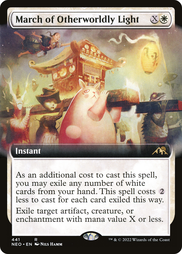{R} March of Otherworldly Light (Extended Art) [Kamigawa: Neon Dynasty][NEO 441]