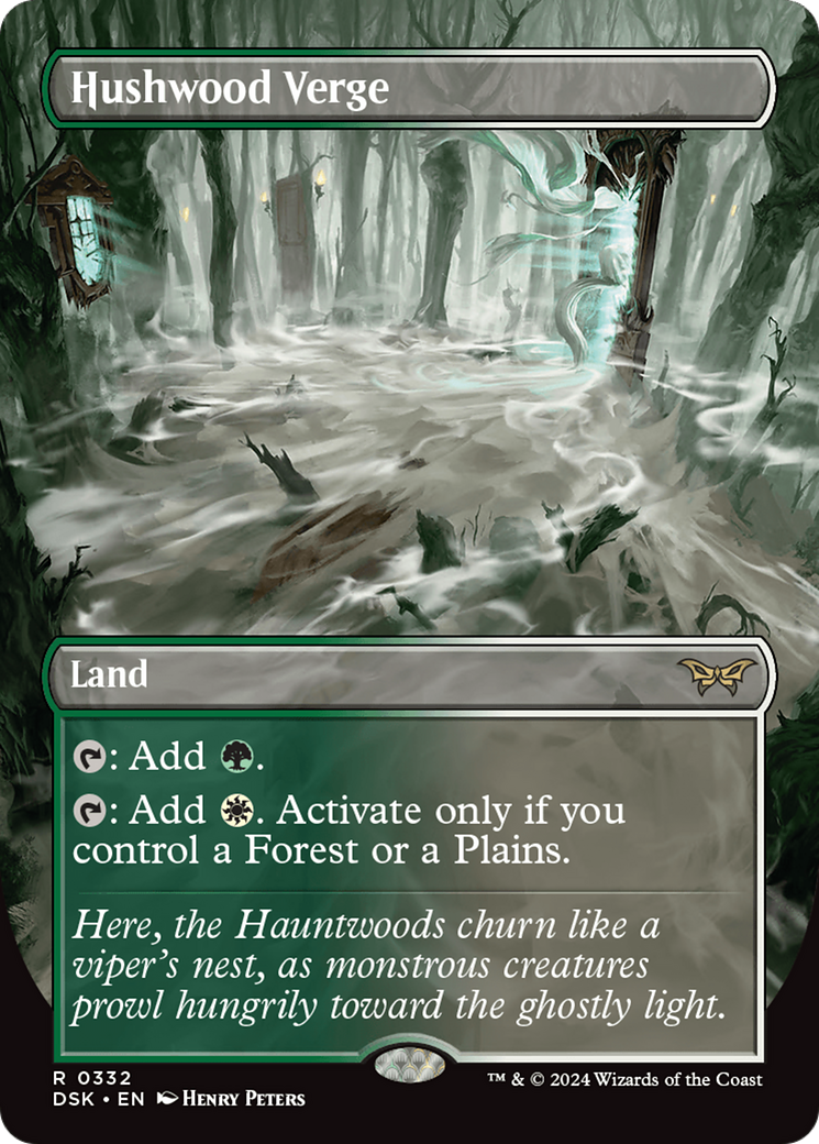 {@R} Hushwood Verge (Borderless) [Duskmourn: House of Horror][DSK 332]