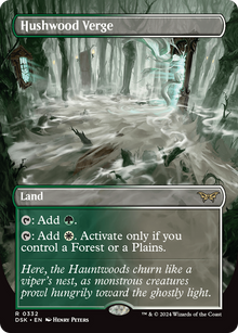 {@R} Hushwood Verge (Borderless) [Duskmourn: House of Horror][DSK 332]