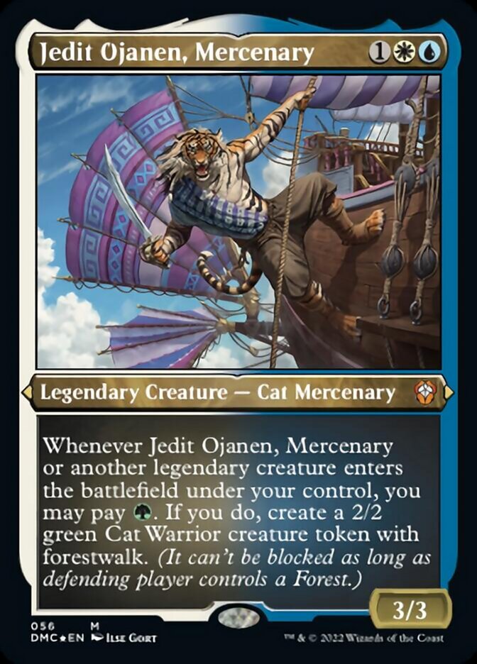 {R} Jedit Ojanen, Mercenary (Foil Etched) [Dominaria United Commander][DMC 056]