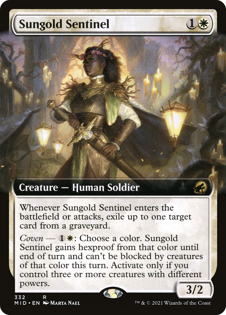 {R} Sungold Sentinel (Extended Art) [Innistrad: Midnight Hunt][MID 332]