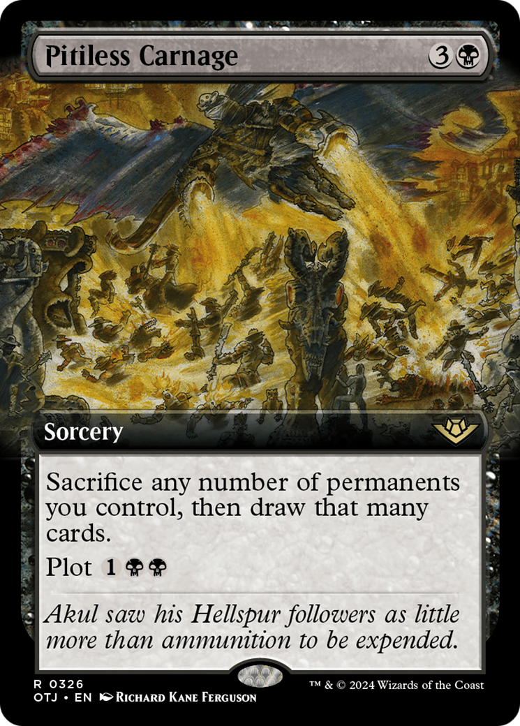 {@R} Pitiless Carnage (Extended Art) [Outlaws of Thunder Junction][OTJ 326]