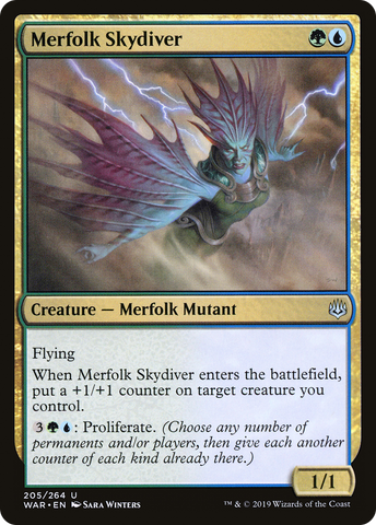 {C} Merfolk Skydiver [War of the Spark][WAR 205]
