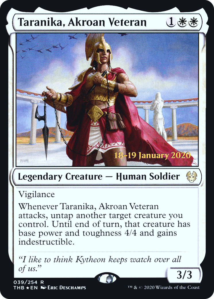 {R} Taranika, Akroan Veteran [Theros Beyond Death Prerelease Promos][PR THB 039]