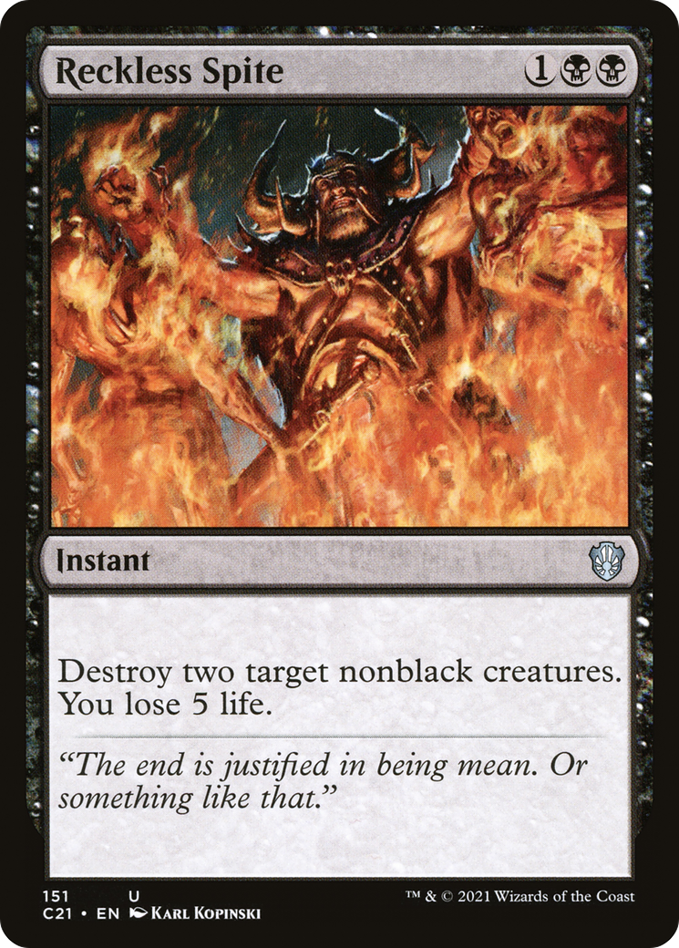 {C} Reckless Spite [Commander 2021][C21 151]