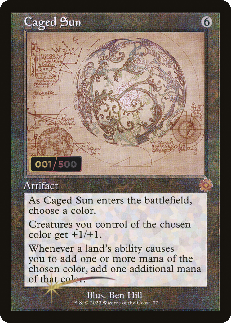 {R} Caged Sun (Schematic) (Serial Numbered) [The Brothers' War Retro Artifacts][BRR 072]