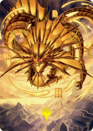 {A} Ao, the Dawn Sky 2 Art Card (Gold-Stamped Signature) [Kamigawa: Neon Dynasty Art Series][GS ANEO 046]