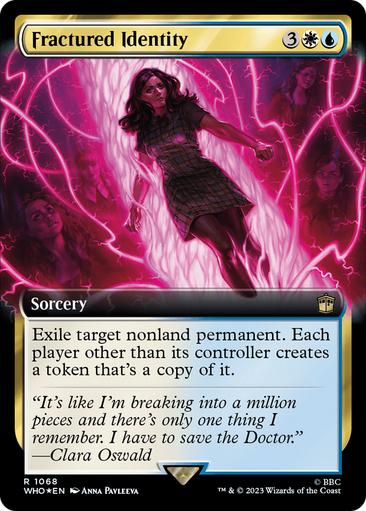 {R} Fractured Identity (Extended Art) (Surge Foil) [Doctor Who][WHO 1068]