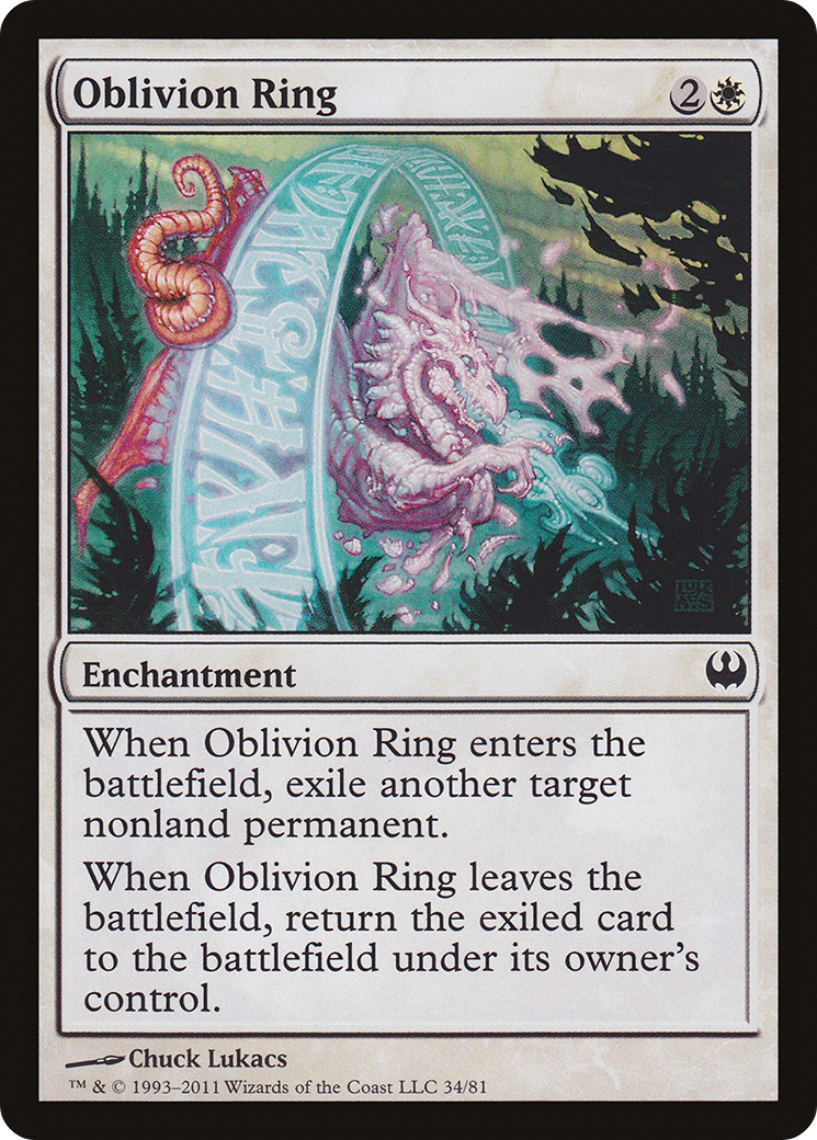 {C} Oblivion Ring [Duel Decks: Knights vs. Dragons][DDG 034] - Misty Mountain Games
