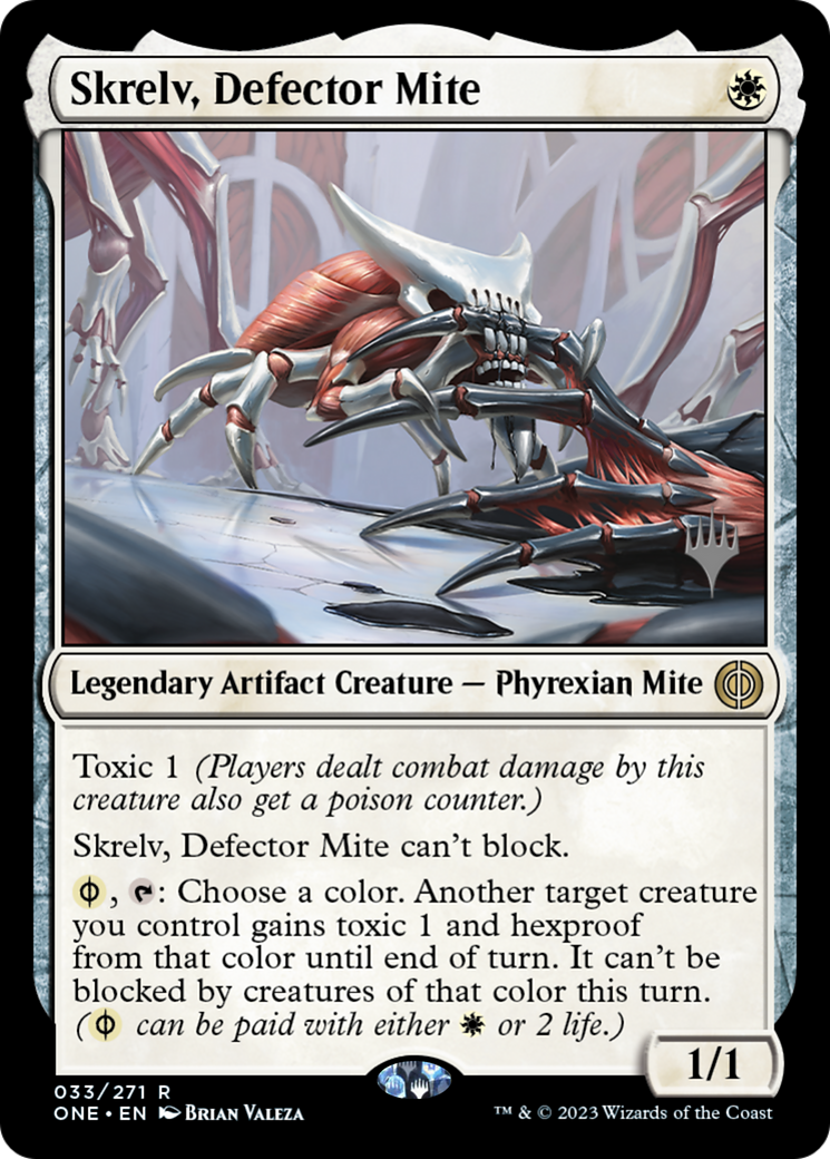 {R} Skrelv, Defector Mite (Promo Pack) [Phyrexia: All Will Be One Promos][PP ONE 033]