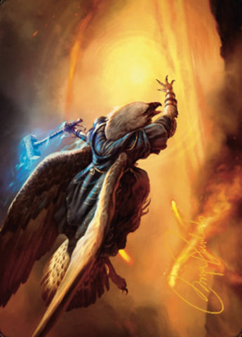 {A} Battlewing Mystic Art Card (Gold-Stamped Signature) [Dominaria United Art Series][GS ADMU 014]