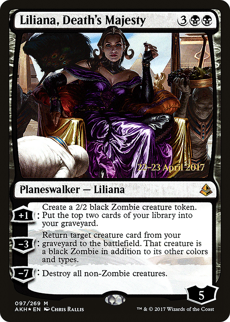 {R} Liliana, Death's Majesty [Amonkhet Prerelease Promos][PR AKH 097]