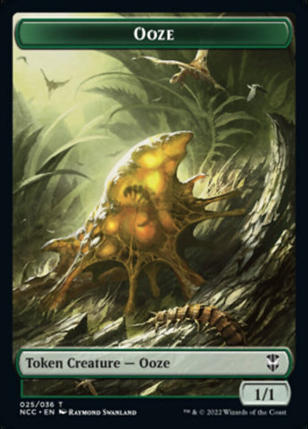 {T} Ooze (025) // Treasure (015) Double-sided Token [Streets of New Capenna Commander Tokens][TNCC 025]
