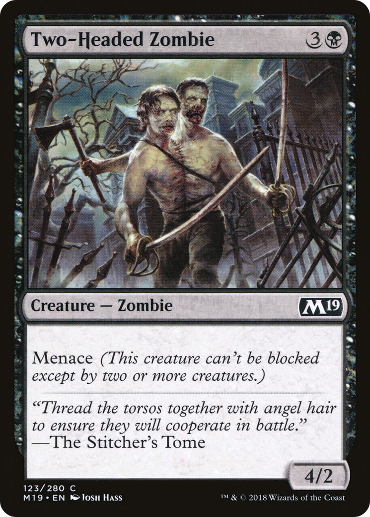 {C} Two-Headed Zombie [Core Set 2019][M19 123] - Misty Mountain Games