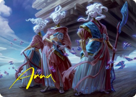 {A} Guardians of Oboro Art Card (Gold-Stamped Signature) [Kamigawa: Neon Dynasty Art Series][GS ANEO 030]