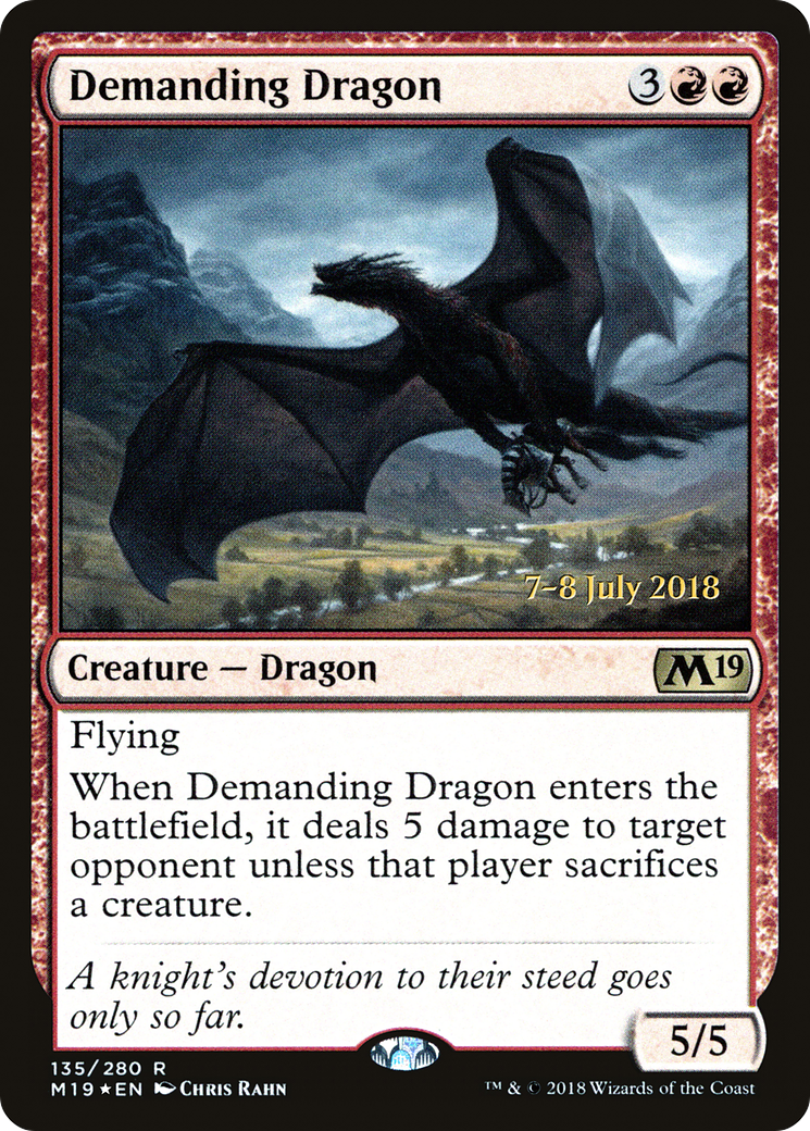 {R} Demanding Dragon [Core Set 2019 Prerelease Promos][PR M19 135] - Misty Mountain Games