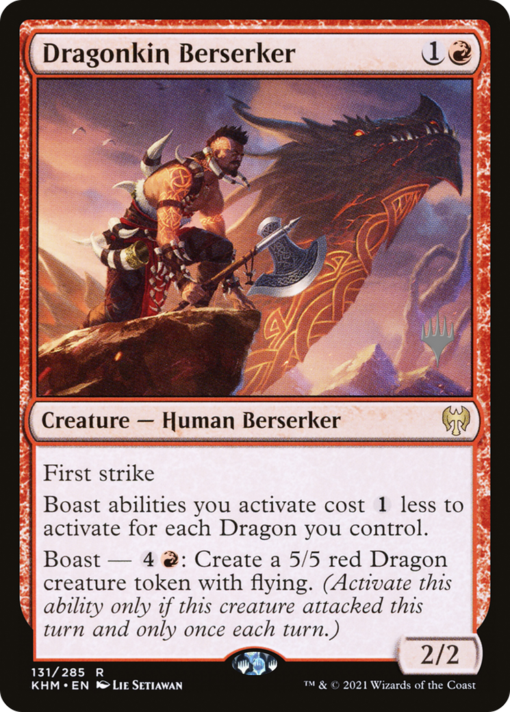 {R} Dragonkin Berserker (Promo Pack) [Kaldheim Promos][PP KHM 131]