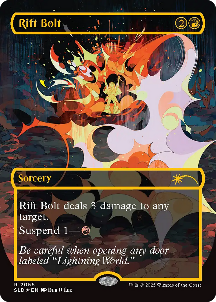 Rift Bolt (2055) (Raised Foil) [SLD 2055]  (Borderless) Foil