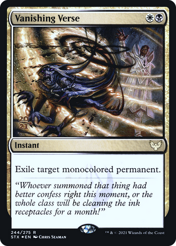 {R} Vanishing Verse [Strixhaven: School of Mages Prerelease Promos][PR STX 244]