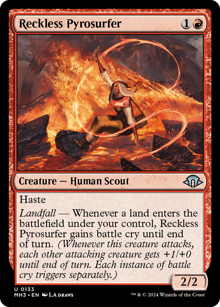 {C} Reckless Pyrosurfer [Modern Horizons 3][MH3 133]