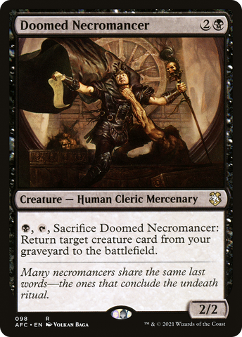 {R} Doomed Necromancer [Dungeons & Dragons: Adventures in the Forgotten Realms Commander][AFC 098]