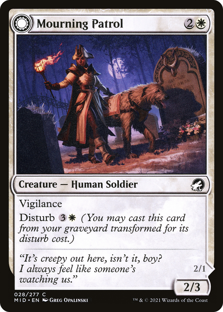 {C} Mourning Patrol // Morning Apparition [Innistrad: Midnight Hunt][MID 028]