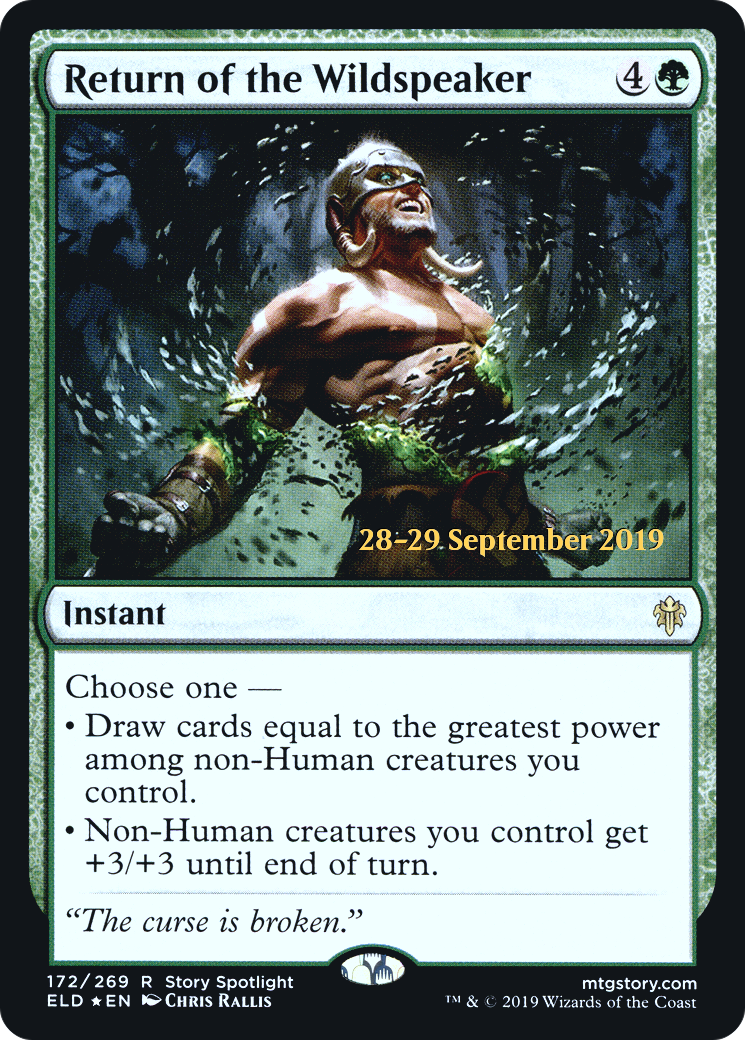 {R} Return of the Wildspeaker [Throne of Eldraine Prerelease Promos][PR ELD 172]