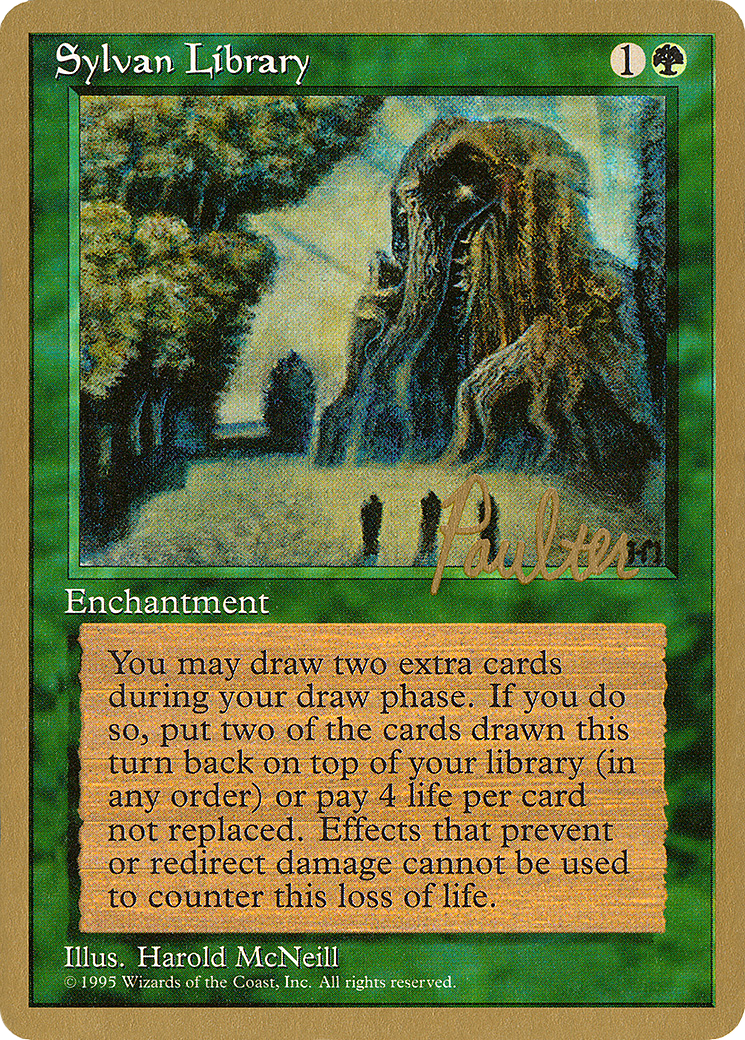 {R} Sylvan Library (Preston Poulter) [Pro Tour Collector Set][GB PTC PP273]