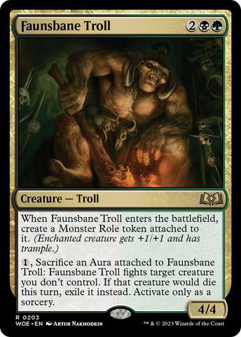 {@R} Faunsbane Troll [Wilds of Eldraine][WOE 203]
