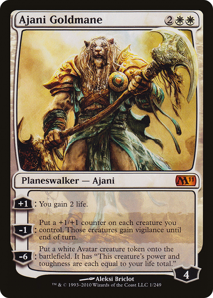 {R} Ajani Goldmane [Magic 2011][M11 001]